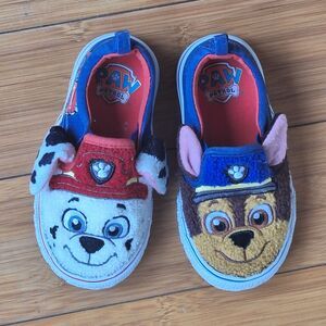 Paw Patrol Characters Toddler Kids Fleece Slip-On Sneakers size 7 shoes